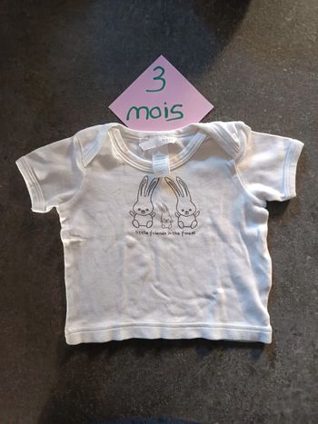 T-shirt lapin 2-4 mois