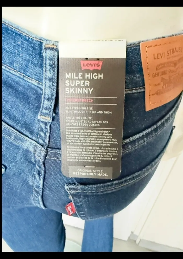 Jean Levi’s Mile High Super Skinny – Taille 26/32 – Bleu brut – Neuf avec étiquette - photo numéro 9