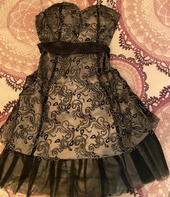 Robe évènement fille couleur gris noir