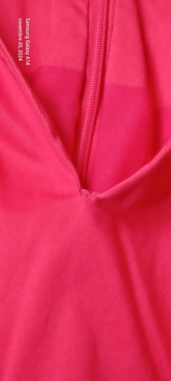 Robe chic rouge décolleté V femme 42 bon prix collection - photo numéro 12