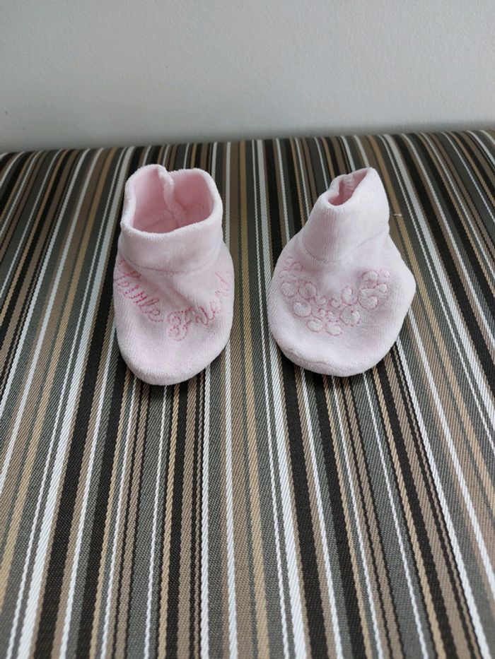 Chaussons naissance-1mois fille - photo numéro 2