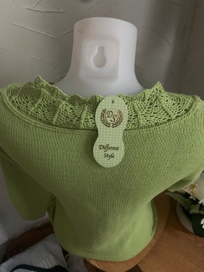 Pull DS taille 40 vert pomme - photo numéro 8