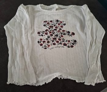 🧸 Top blanc Lulu Castagnette – manches longues 