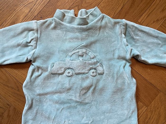 Pyjama Un Mercredi à Paris 3 mois Vert clair voiture - photo numéro 2