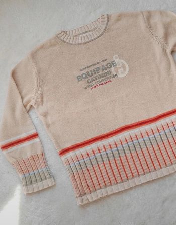 Magnifique pull Catimini beige orange 10 ans