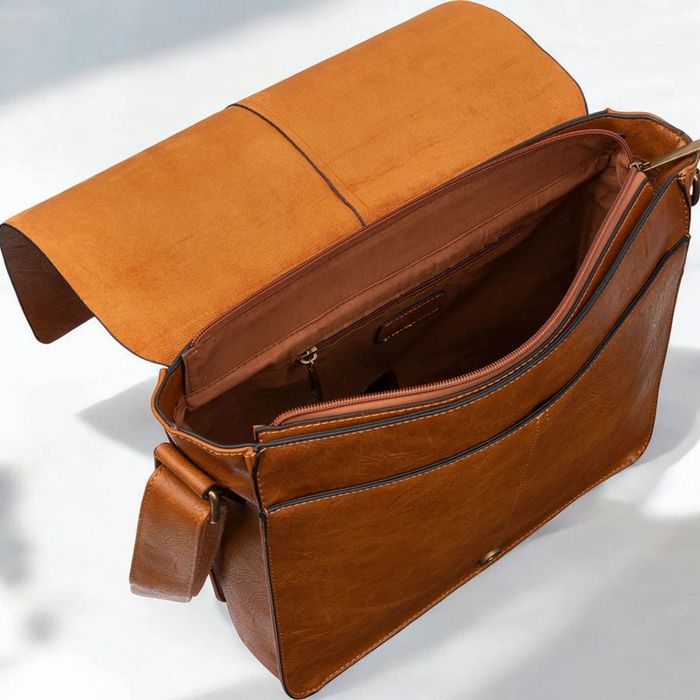 sac bandoulière,sac de travail
, malette aspect cuir - photo numéro 8