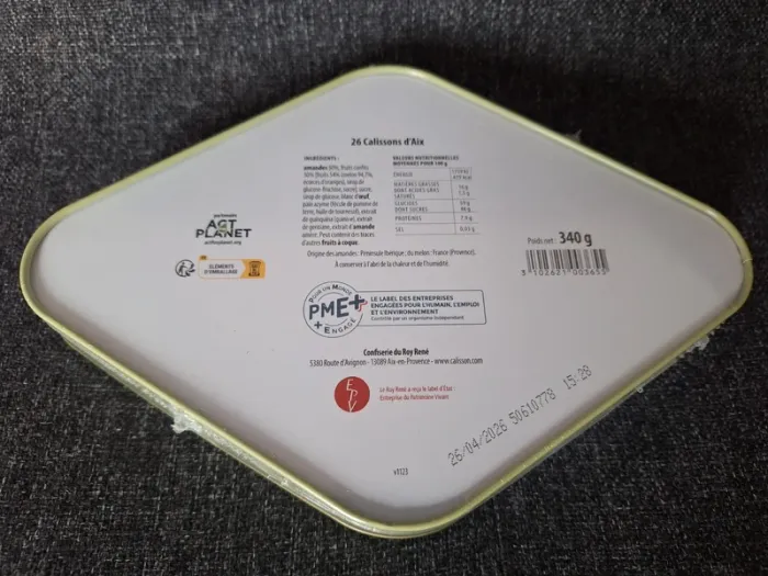 Boite de calissons d'Aix neuve sous blister / 340g - photo numéro 2