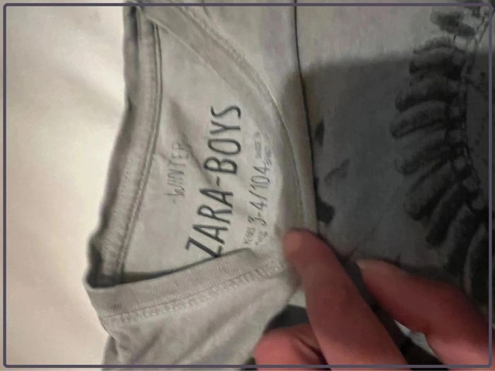 Tee shirt manches longues Zara boys taille 3/4 ans - photo numéro 4