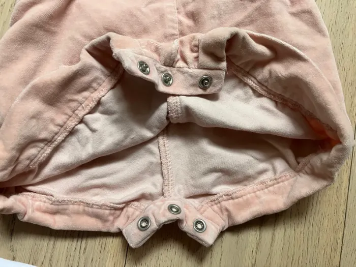 Salopette velours rose hiver bébé fille 12 mois Bout’chou - photo numéro 5