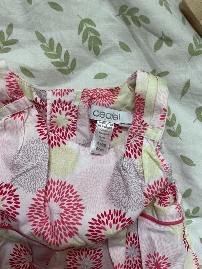 robe sans manches motifs rose 6 mois obaibi - photo numéro 4