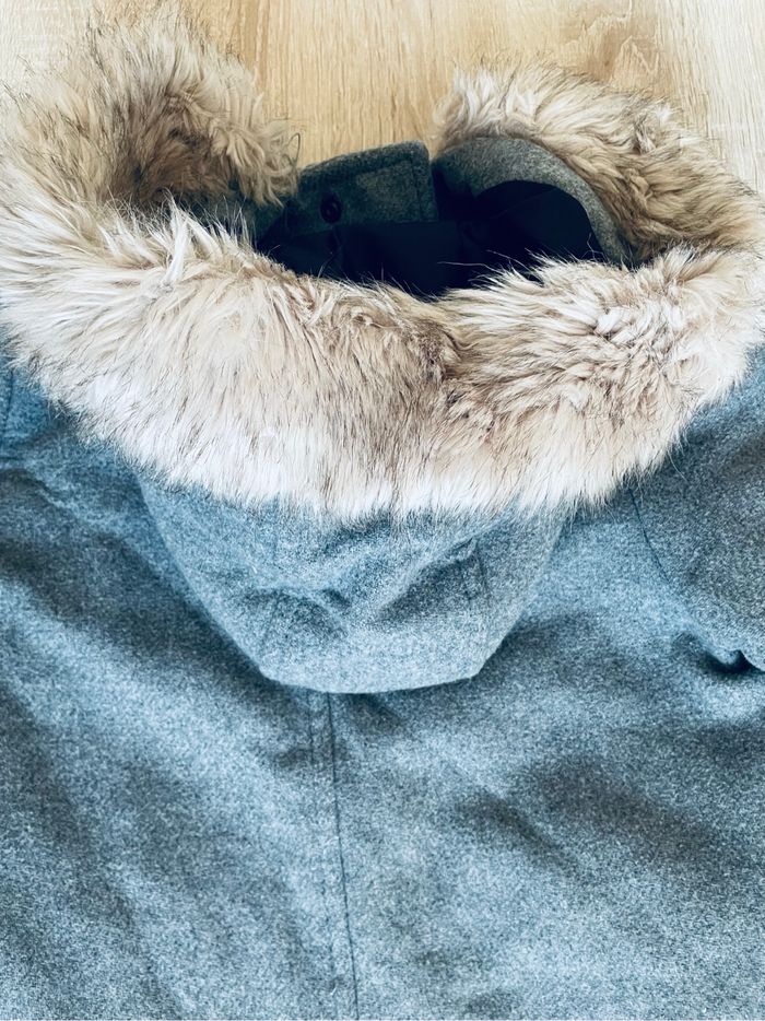 Manteau gris à capuche fille 8 ans – Zara - photo numéro 3