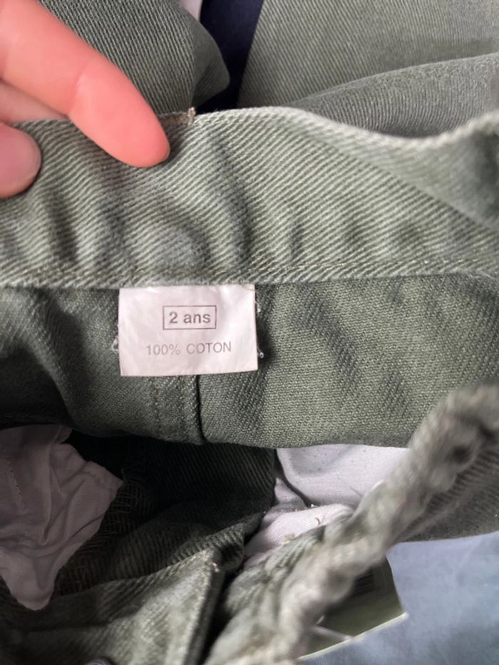 Pantalon en jean kaki mixte 2 ans - photo numéro 3