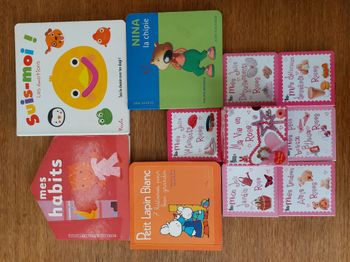 Lot de 4 livres et 1 mini boite de 6 livres