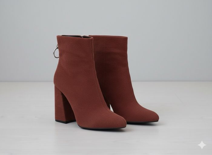 🍁 Bottines Lola Skye – Velours Côtelé Bordeaux – T.39 - photo numéro 2