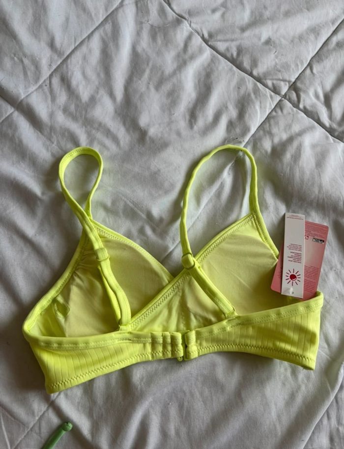 Ensemble set 2 maillots de bain bikini jaune fluo croisé vert taille XS/34 neuf - photo numéro 10