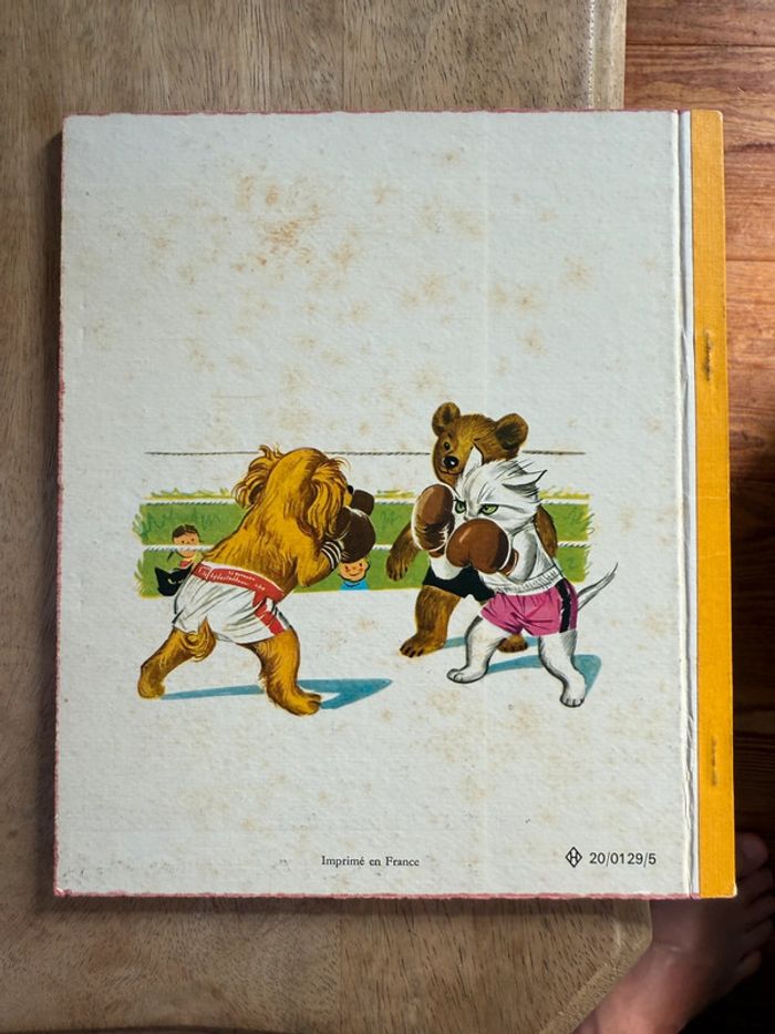 Livre ancien vintage Pouf et Youpi boxeurs les albums roses Pierre Probst Caroline Hachette - photo numéro 2