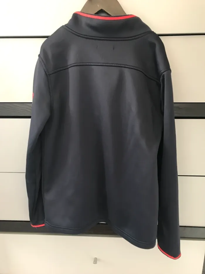 gilet zippé garçon taille 12 ans okaïdi noir et rouge intérieur polaire poches zippées - photo numéro 6