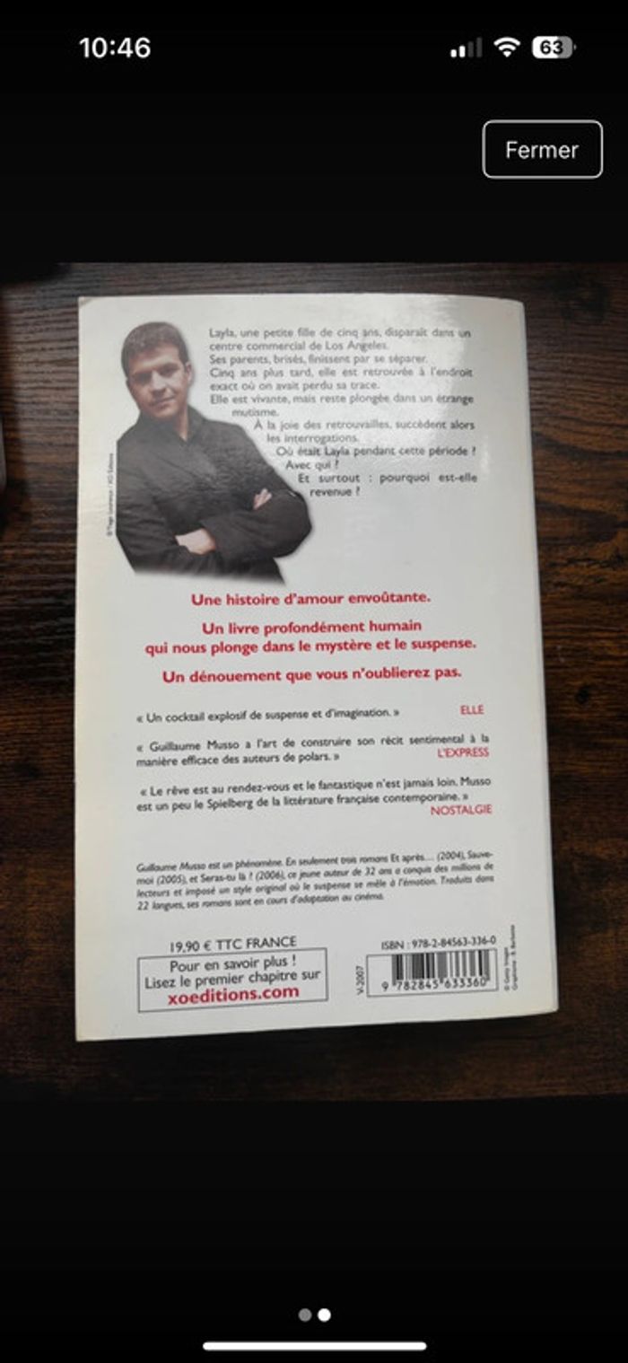 Roman Guillaume Musso, Parce que je t’aime - photo numéro 2
