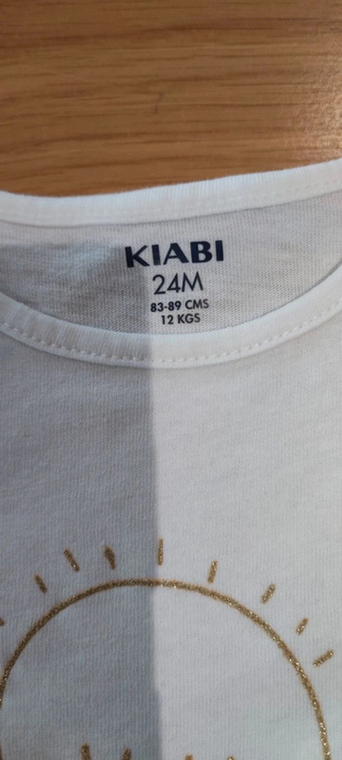 T-shirt ML blanc 24 mois Kiabi - photo numéro 3