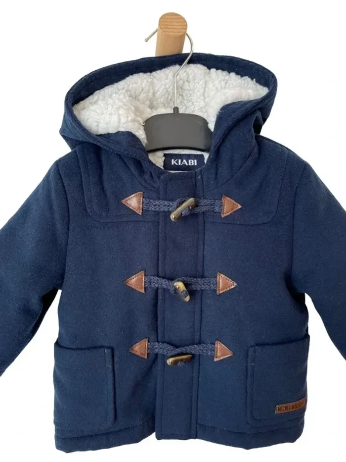 Manteau bleu marine (intérieur effet mouton) - Kiabi 6 mois - photo numéro 3