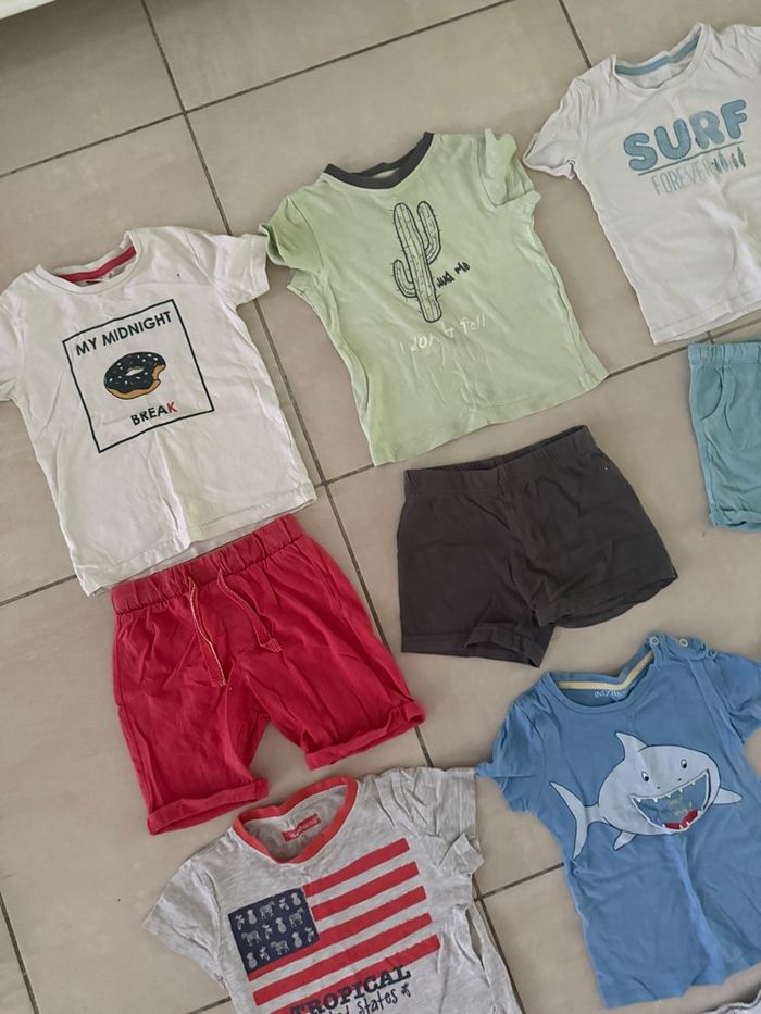 Lot de pyjamas shorts d’été coton garçon taille 3 ans - photo numéro 5