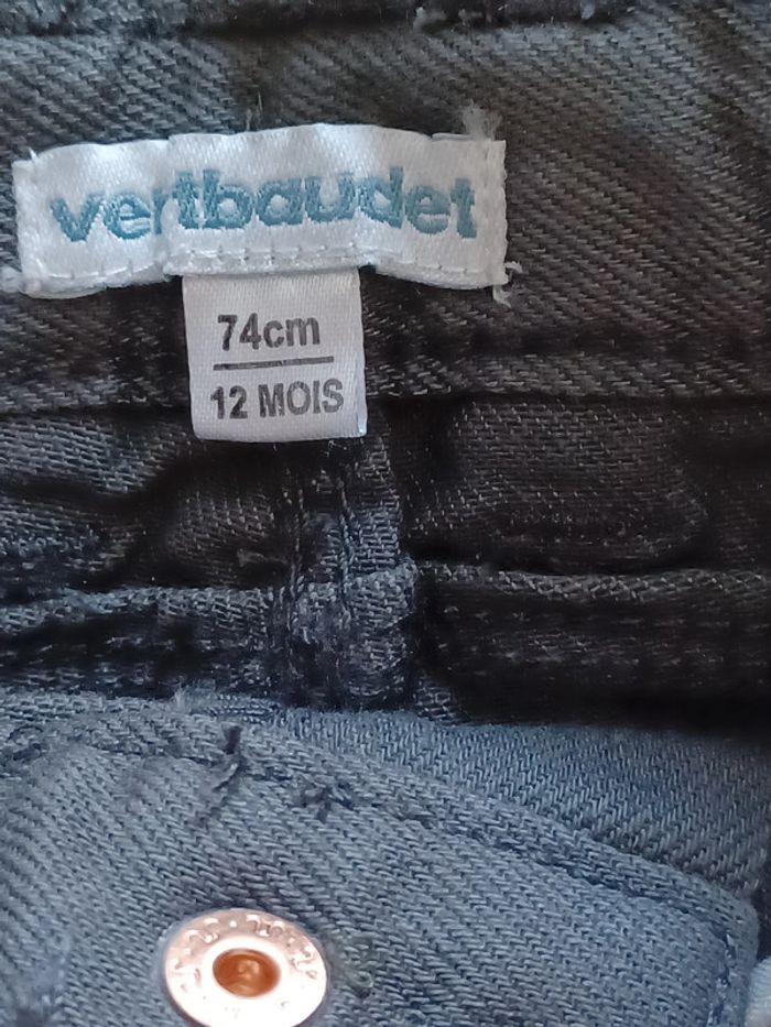 Jean gris bébé garçon 12 mois - photo numéro 3