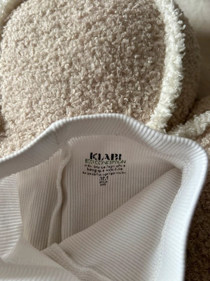Legging côtelé avec boutons blanc - photo numéro 3