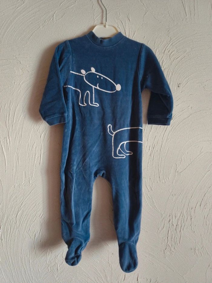 Pyjama bleu chien