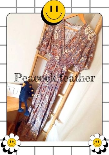 Robe longue marron TU l'effet péi