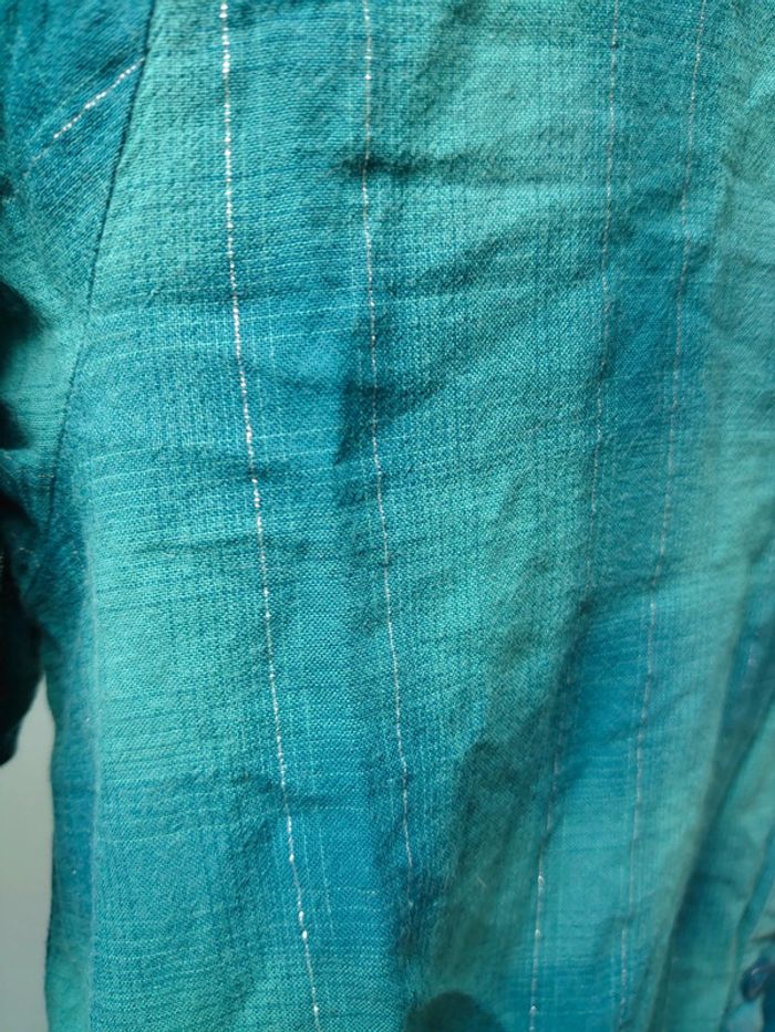 Chemise à paillettes bleu taille 40 - photo numéro 4