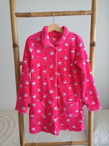Peignoir polaire rose Chats 8 ans
