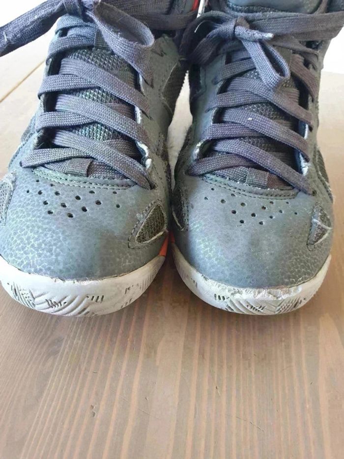 Baskets montantes Kipsta 37 gris et orange decathlon - photo numéro 7