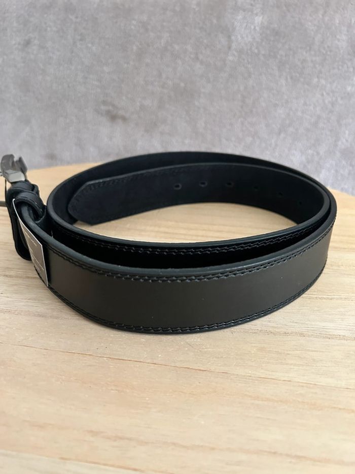 Ceinture en cuir noir taille 105 cm - photo numéro 2