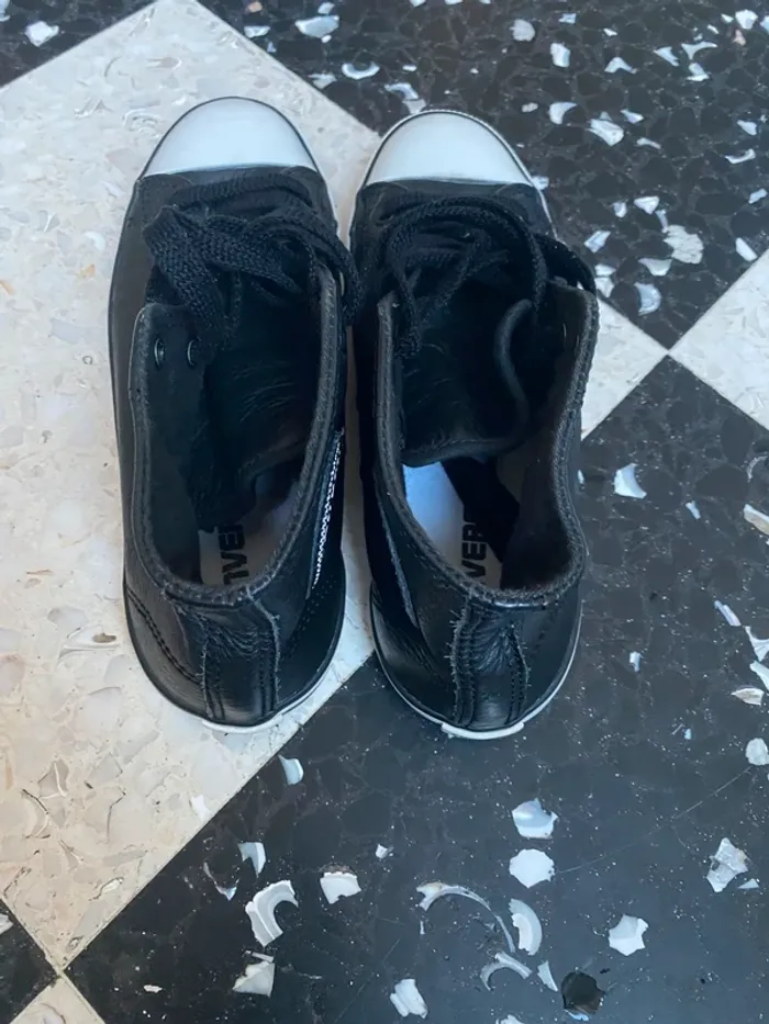 Converse All Star montantes – Cuir noir – Taille 36 EU - photo numéro 4