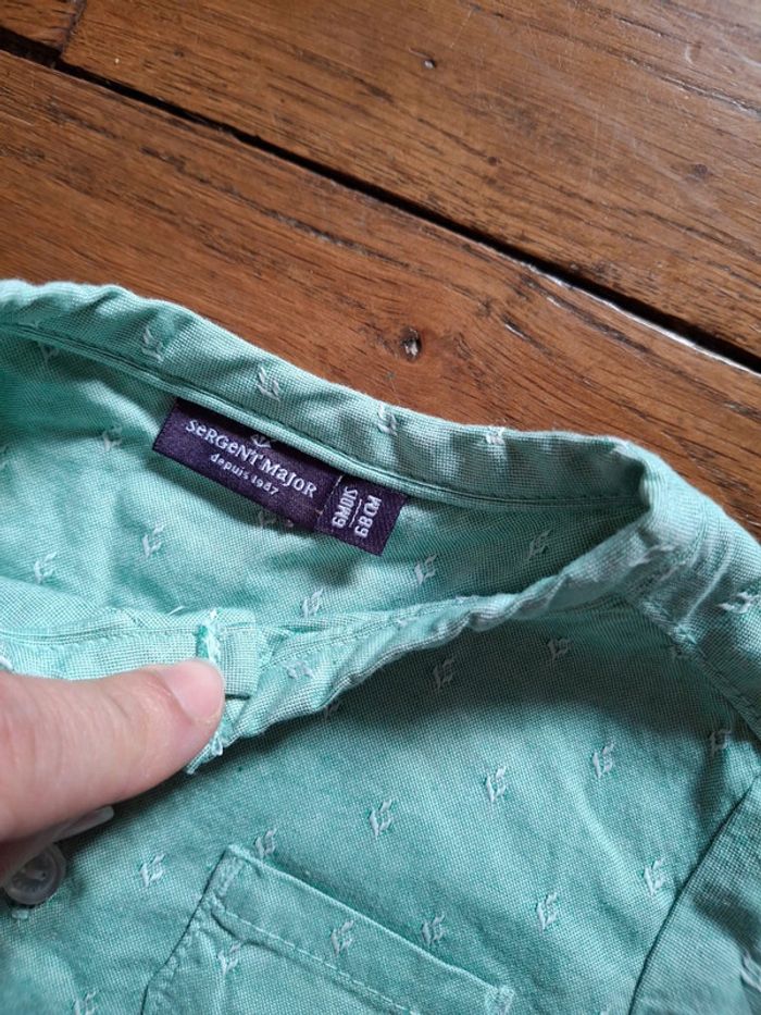 Chemise verte sergent major 6 mois neuve - photo numéro 4