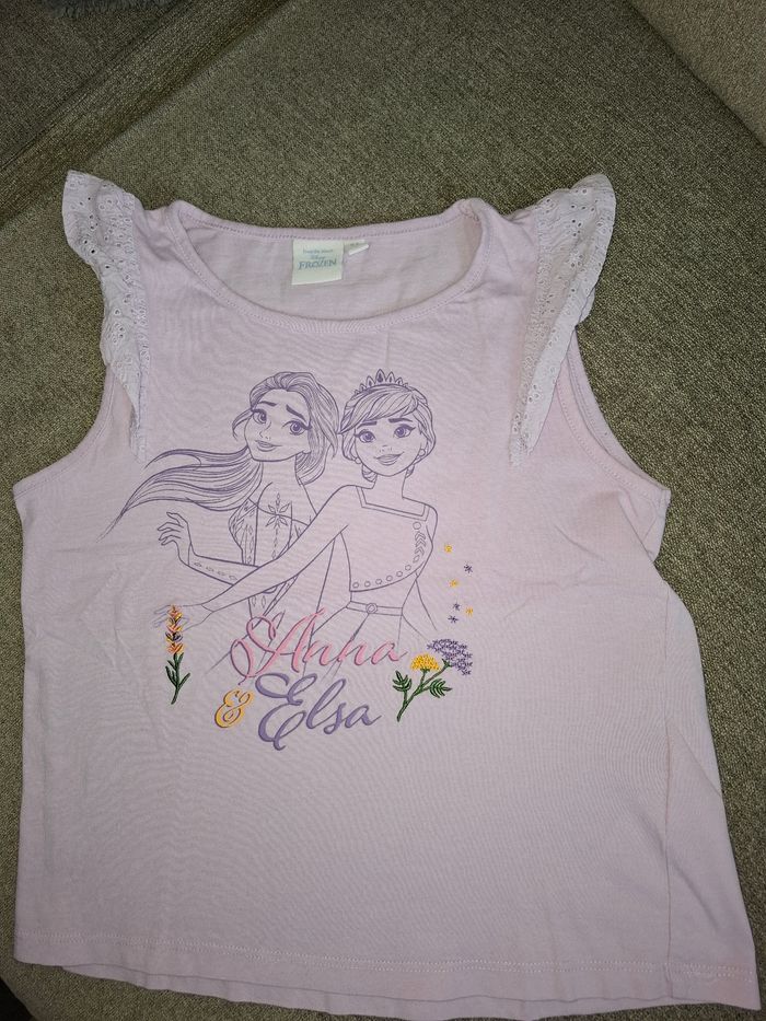 Débardeur La reine des neiges 2 mauve 8 ans
