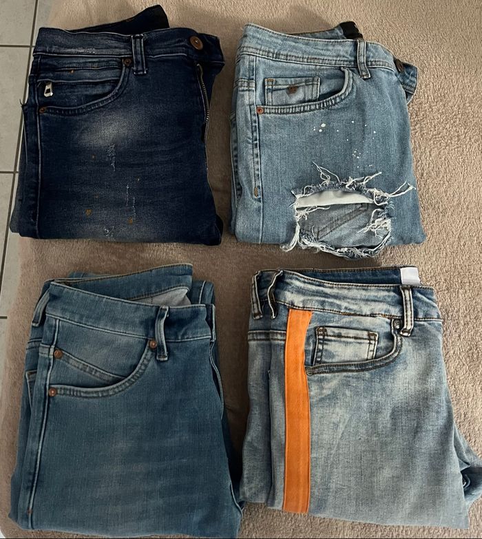 Lots de 4 jeans