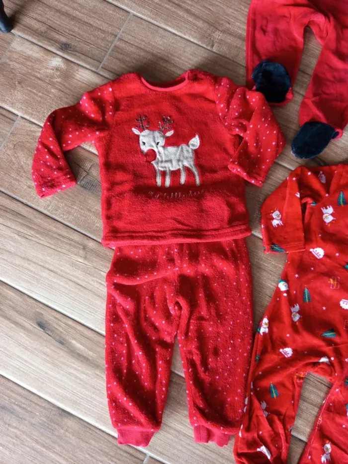 Lot 4 pyjamas theme Noël 18/24 mois - photo numéro 2