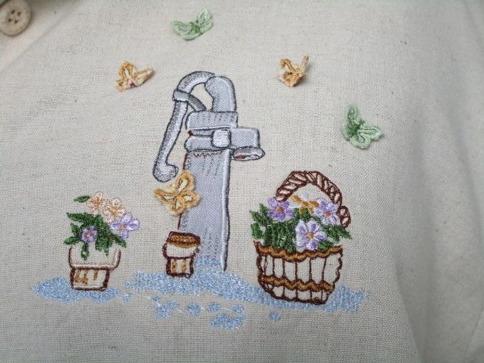 Chemise beige vintage pompe à eau 44 TBE - photo numéro 5