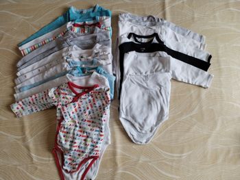 Lot bodies manches longues 6 mois