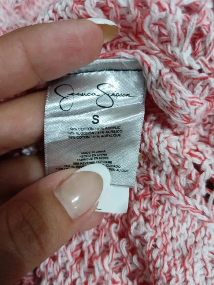 C19 pull dos nu rouge/blanc gassica Simpson S - photo numéro 4