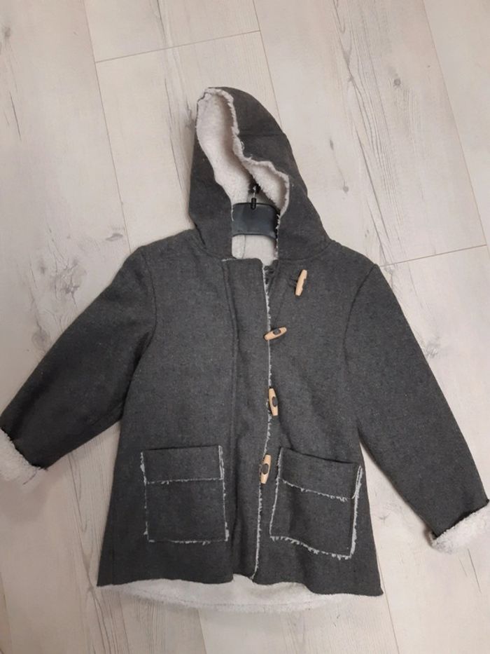 Manteau chic et chaud  fille 4 ans gris Cadet Roussel