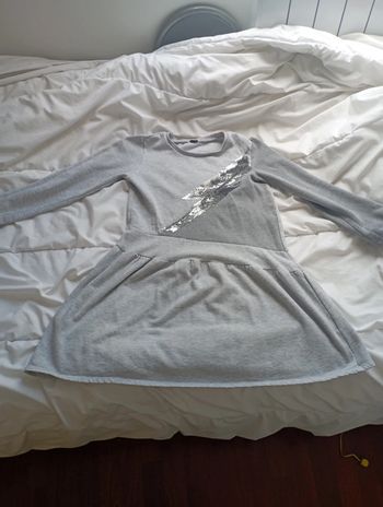 Robe grise manches longues épaisse Kiabi 12 ans 3€5