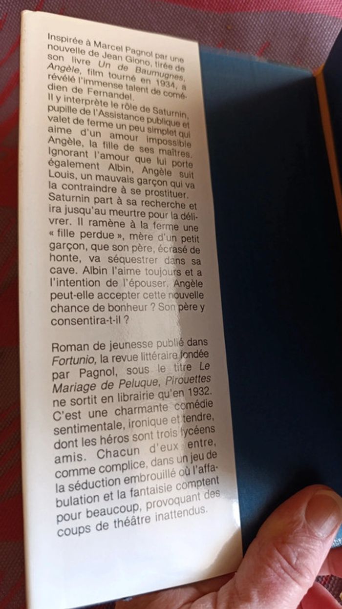 Livre Marcel Pagnol. Angèle. Pirouettes. - photo numéro 3