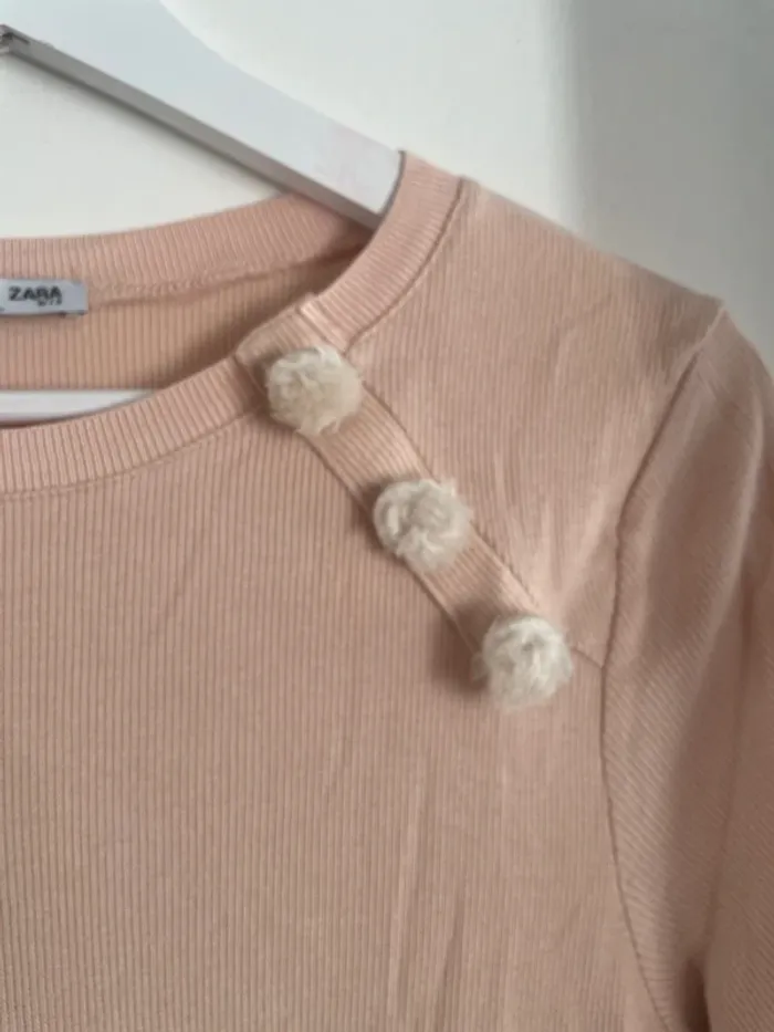 Haut rose clair Zara L - photo numéro 3