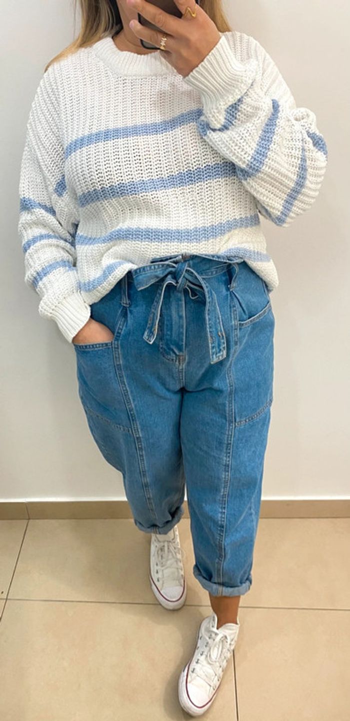Superbe Pull Bicolore Taille M - photo numéro 3