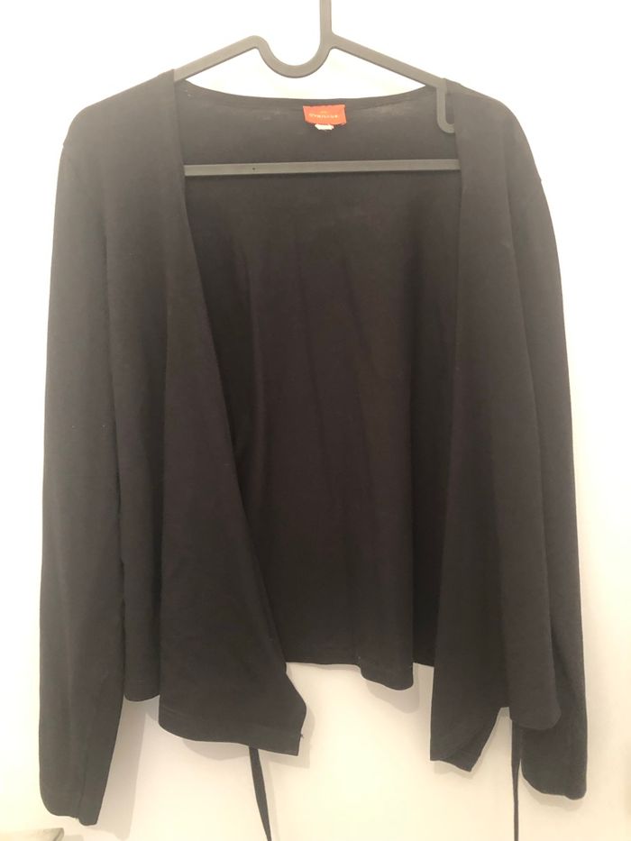 Blouse cache cœur noir cyrillus taille 38 - photo numéro 3