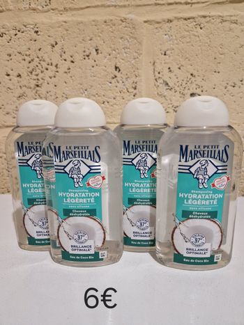 Lot de shampoing le petit marseillais eau de coco 4x250ml 