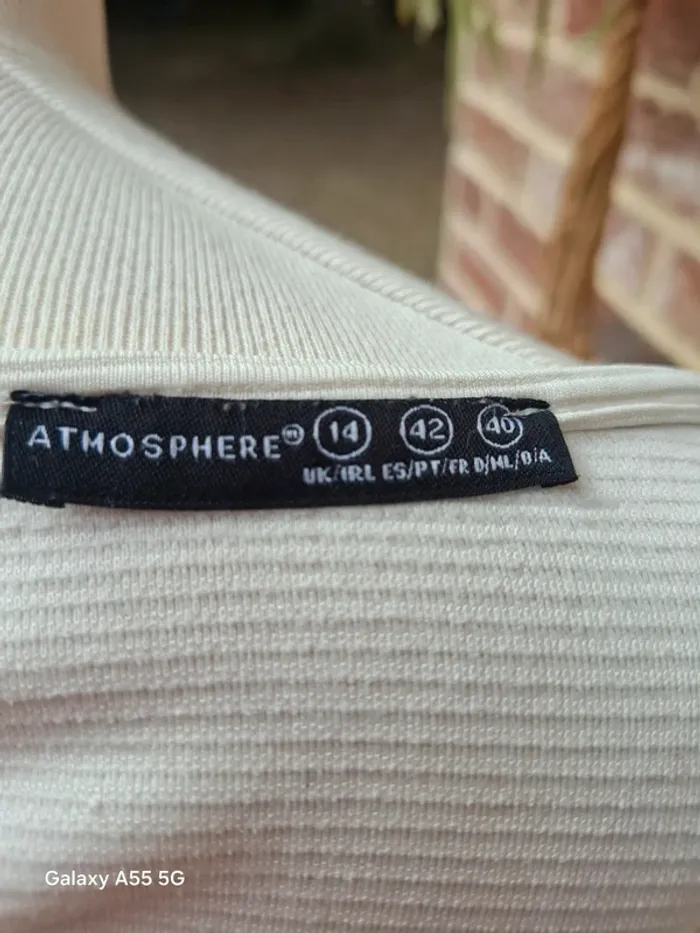 Haut femme atmosphère blanc creme - photo numéro 5