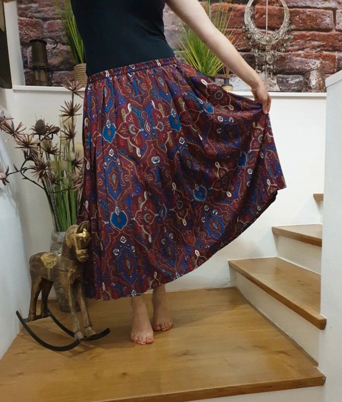 Jupe longue plissée vintage